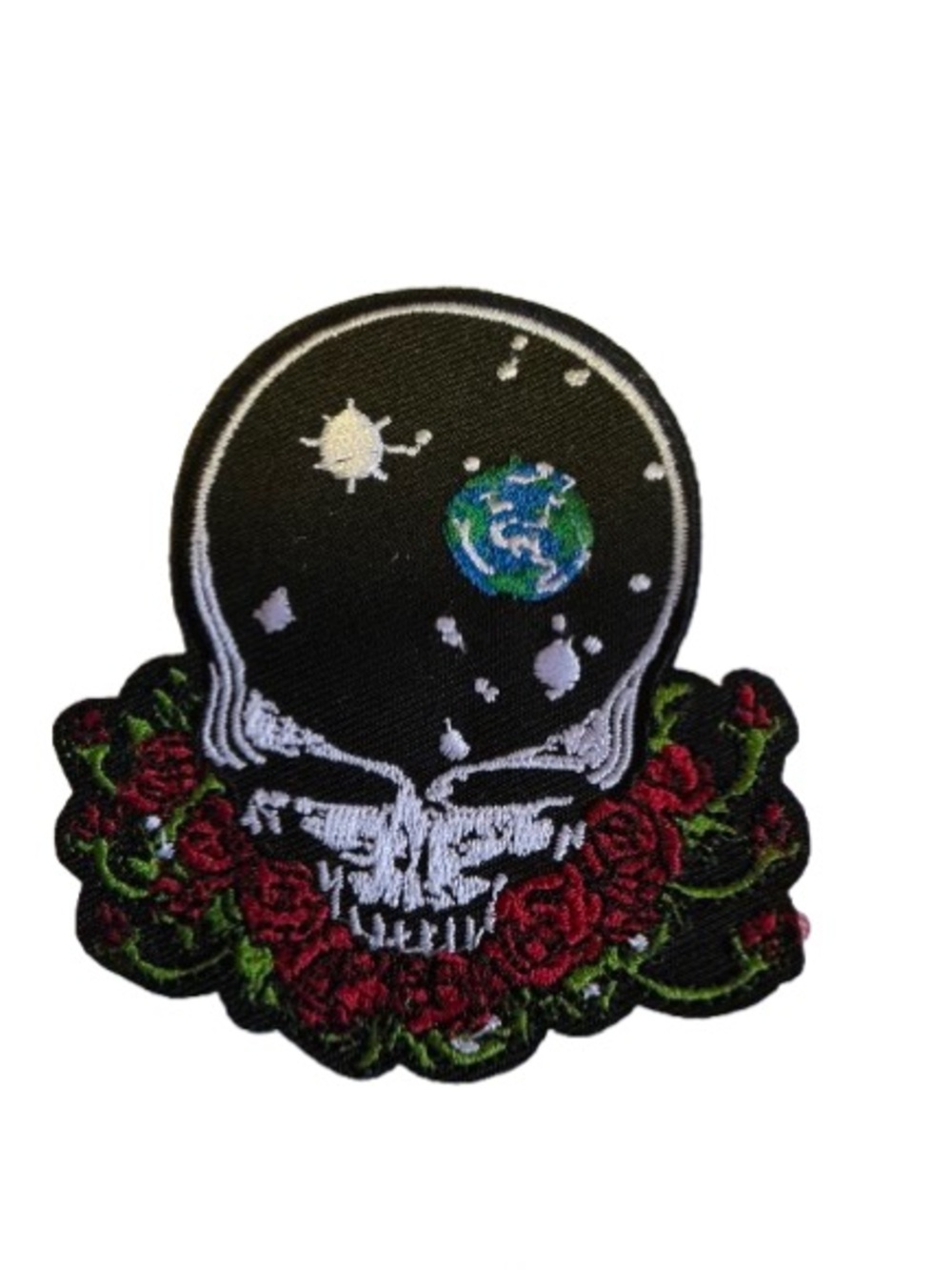 Grateful Dead Space your Face Stealie Roses Embroidered Patch